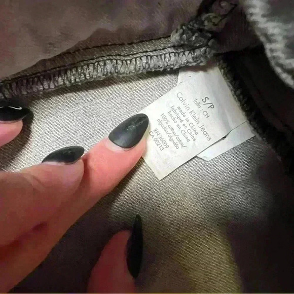 Vintage Calvin Klein Black Wash Denim Biker Style Jacket Women’s Size Small - Picture 3 of 12